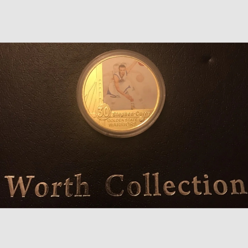 STEPHEN CURRY LIMITED EDITION WARRIORS 24K GOLD COIN &CERTIFICATE AUTHENTICITY!